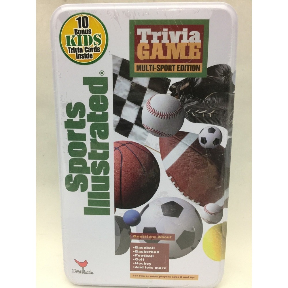 Cardinal Sports Illustrated Multi-Sport Trivia Game Tin‎ Kids Bonus Cards NEW